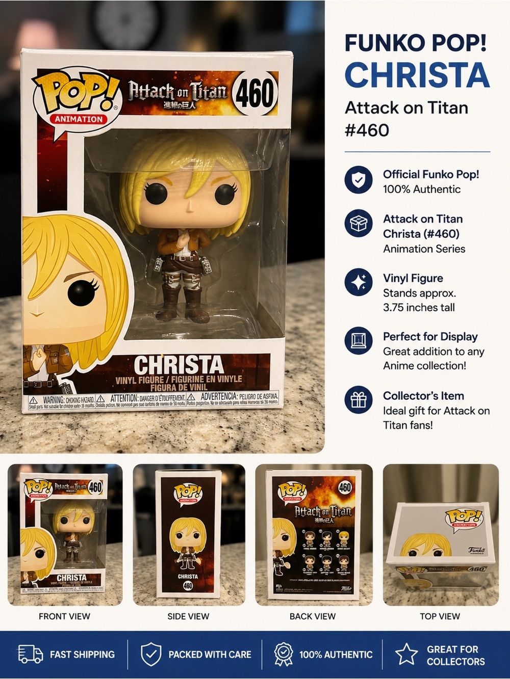 Funko POP! Christa Vinyl Figure - Blonde, Brown, Black